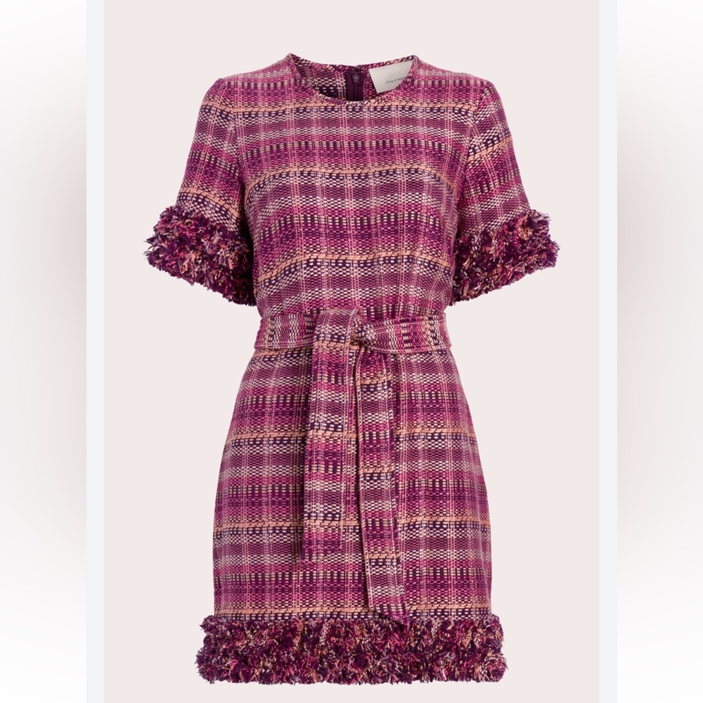 Cinq à Sept Boxweave Easton Dress In Pink Candy Multi Size 10